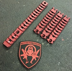 UMP 4 Piece rail kit Red